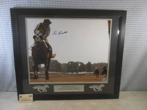 lot 198 image: (FS) Framed Signed Hall Of Fame Joc...