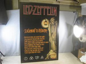 lot 207 image: (FS) Framed Led Zeppelin Stairway T...