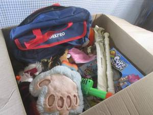 lot 223 image: (A-1) Box of Assorted Toys and Plus...