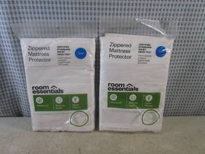 lot 231 image: (H-1) 2 Twin Size Zippered Mattress...
