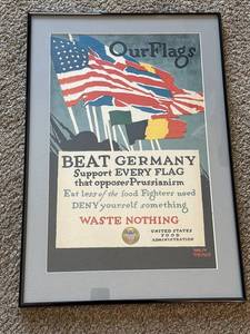 Framed WWII USFA Poster