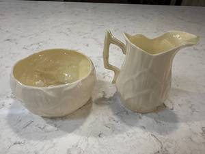 Belleek Creamer and Sugar Set