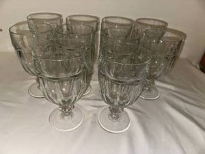 Set of 10 Clear Libby Gibraltar Iced Tea Glass Goblets