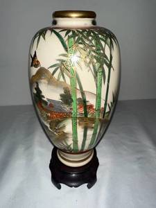 Japanese Bamboo Landscape Vase