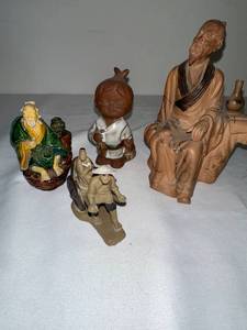 Vintage Asian Ceramic Figurines Lot