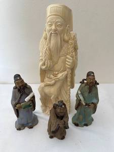 Asian Figurine Set of 4 Sculptures