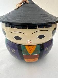 MCM Stacking Japanese Kokeshi Doll Bento Set