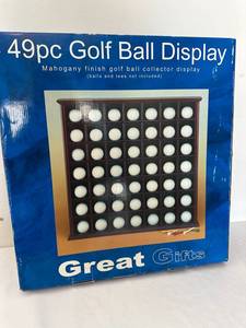 Mahogany 49pc Golf Ball Display