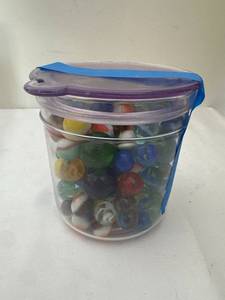 Colorful Marble Collection in Container