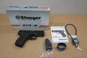 lot 1C image: Unfired Stoeger STR-9C Compact 9mm Semi-Auto Pistol - 13 Round Magazine