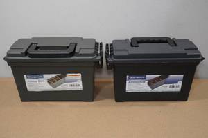 lot 29 image: 2 Plastic Ammo Boxes