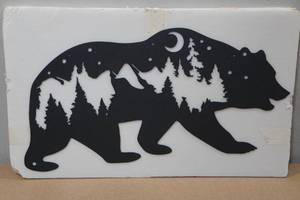 lot 40 image: Laser Cut Steel Sign -Bear