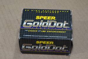 lot 123 image: 20 Speer Gold Dot 9mm Luger 124 Gr GDHP Ammo
