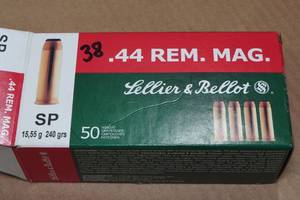 lot 131 image: 38 Sellier & Bellot .44 Rem Mag 240 Gr SP Ammo