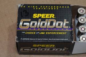 lot 136 image: 13 Speer Gold Dot 38 Spl P 125 Gr GDHP Ammo