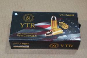 lot 147 image: 50 YTR 9mm Luger 124 Gr FMJ Ammo