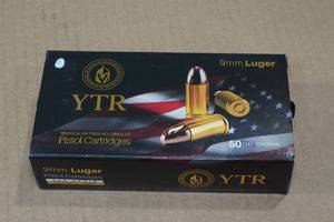 lot 148 image: 50 YTR 9mm Luger 124 Gr FMJ Ammo