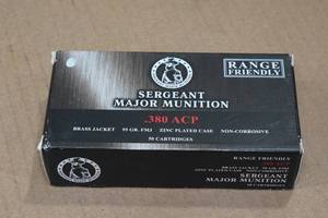 lot 151 image: 50 Sergeant Major Munition .380 ACP 95 Gr FMJ Ammo