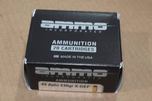 lot 155 image: 20 Ammo Inc 45 Auto 230 Gr X-DEF Ammo