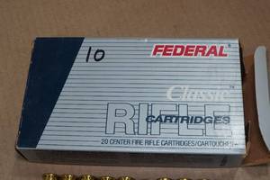lot 158 image: 10 Federal 303 British 150 Gr Hi-Shok SP Ammo
