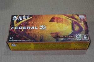 lot 164 image: 20 Federal Fusion 45-70 GOVT 300 Gr Bonded SP Ammo