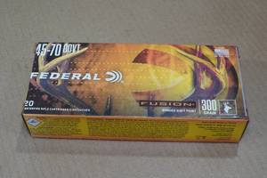 lot 165 image: 20 Federal Fusion 45-70 GOVT 300 Gr Bonded SP Ammo