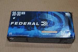 lot 167 image: 20 Federal Power Shok 30-30 Win 150 Gr JSP FN Ammo