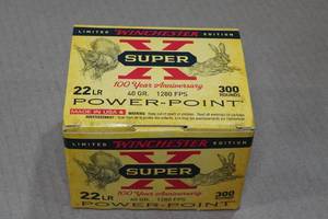 lot 179 image: 300 Winchester Super-X 22 LR 40 Gr Power-Point Ammo