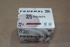 lot 180 image: 325 Federal Auto Match 22 LR 40 Gr Ammo