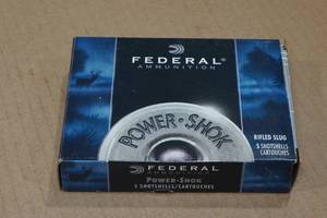 lot 187 image: 5 Federal Power-Shok 10 Gauge 3-12 Magnum Rifled HP Slugs