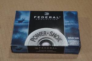 lot 194 image: 5 Federal Power-Shok 12 Gauge 3 Magnum Rifled HP Slugs