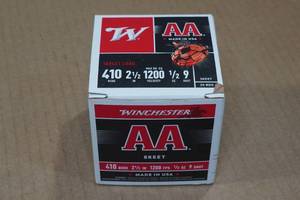 lot 230 image: 25 Winchester AA .410 Bore 2-12 9 Shot Shotshells