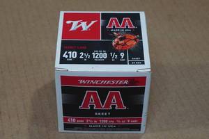 lot 231 image: 25 Winchester AA .410 Bore 2-12 9 Shot Shotshells