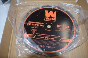 lot 23 image: WEN BL1012 10-Inch 12-Tooth Diamond-Tipped (PCD) Professional Circular Saw Blade for Fiber Cement and Laminate Flooring
