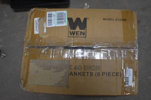 lot 75 image: WEN 272406 72-Inch by 40-Inch Heavy Duty Padded Moving Blankets, 6-Pack