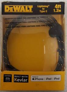 lot 9 image: DeWalt  Lightning to Type C - 4 ft. - Made for iPhone, iPad & iPod