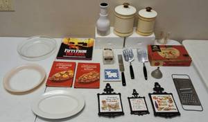 lot 21 image: Apple Parer (Peeler), Food Chopper, Serving Dishes, Trivets & More (View Photos)