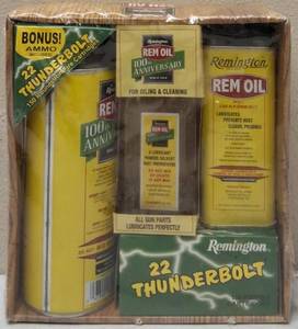 lot 22 image: REM OIL  100th Anniversary - Kit with Bonus Ammo