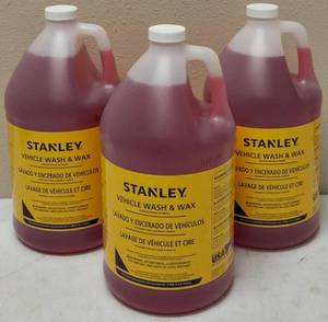 lot 37 image: Stanley (3) Vehicle Wash & Wax - (1 Gallon each) of Pressure Washer Detergent for Vehicles