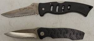 lot 41 image: (1) Green Beret Pocket Knife with a Frost Cover (1) Frost Cutlery Pocket Knife