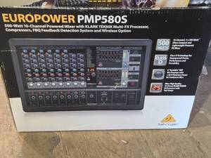 lot 15 image: Behringer Europower PMP580S 500-Watt Powered Mixer with Klark Teknik FX
