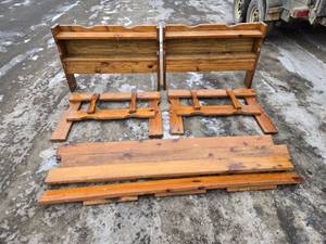 lot 23 image: 2 Headboards, 2 Footboards and Rails for Each - Can be Bunk Beds or Set Up Individually