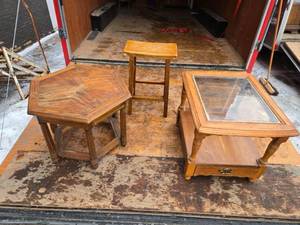 lot 31 image: 3 Wooden End Tables