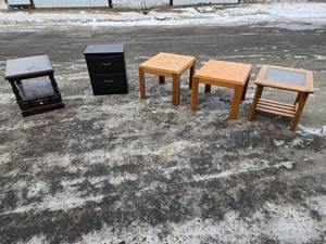 lot 34 image: 5 Assorted End Tables