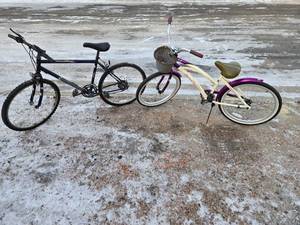 lot 42 image: Set of 2 Bicycles LaJolla 24 Inch Cruiser and Iron Horse Mountain Bike