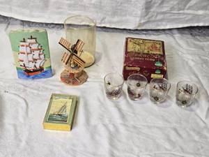 lot 81 image: Nautical Ship Themed Home Decor and Libbey Glassware