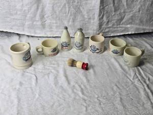 lot 91 image: Vintage Old Spice Collectible Set with Shaving Mugs, Bottles, and Brush