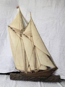 lot 104 image: Vintage Nautical Sailing Ship Wall Plaque