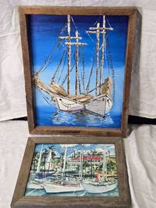 lot 116 image: 2 Nautical Paintings Framed Wall Art