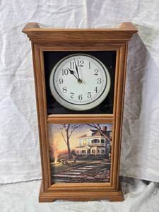 lot 121 image: Terry Redlin Artwork Wall Clock 11 x 22